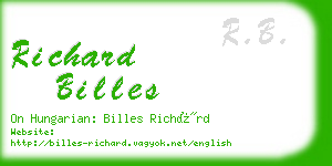 richard billes business card